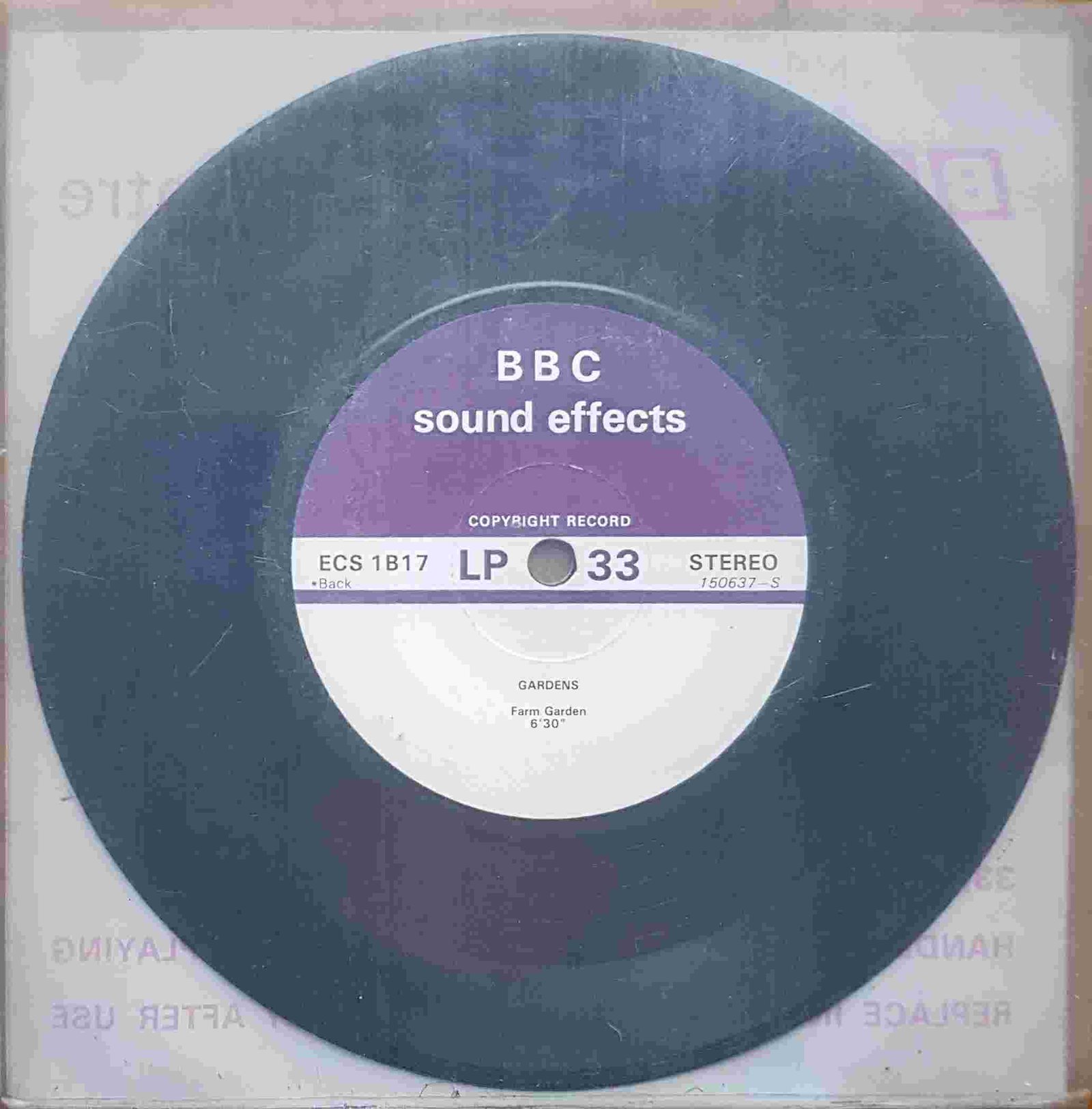 Picture of ECS 1B17 Gardens by artist Not registered from the BBC records and Tapes library